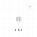 Male Luer Lock, Barbed, Clear - Fits 1/16 inch ID Tubing (0.063 inch, 1.59 mm) - 11545