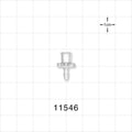 Female Luer Lock, Barbed, Clear - Fits 3/32 inch ID Tubing (0.094 inch, 2.38 mm) - 11546