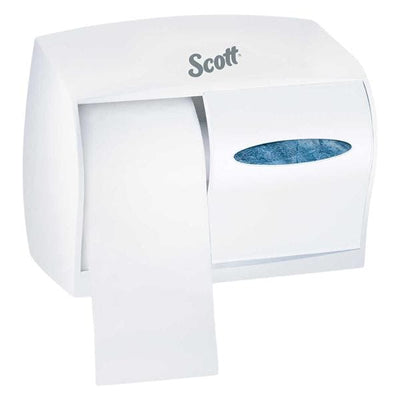 Kimberly Clark Professional -Scott Essential Coreless Dispenser White Plastic Wall Mount For Coreless Toilet Paper Rolls Each 09605