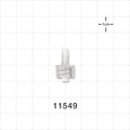 Male Luer Lock, Barbed, Clear - Fits 1/8 inch ID Tubing (0.125 inch, 3.18 mm) - 11549