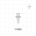 Female Luer Lock, Barbed, Clear - Fits 5/32 inch ID Tubing (0.156 inch, 3.97 mm) - 11550