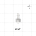 Male Luer Lock, Barbed, Clear - Fits 5/32 inch ID Tubing (0.156 inch, 3.97 mm) - 11551