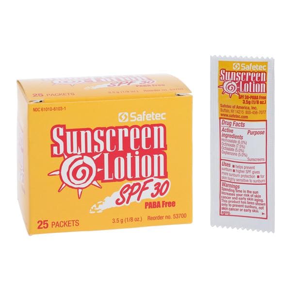 Safetec Of America Inc Lotion Sunscreen 25/Box - 53373
