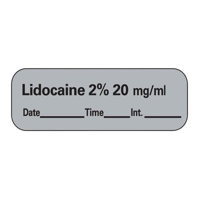 Precision Dynamics Corp. Label Lidocaine 2%20mg/ml 600/Rl 1/Rl 1/Rl - LAN-11D20