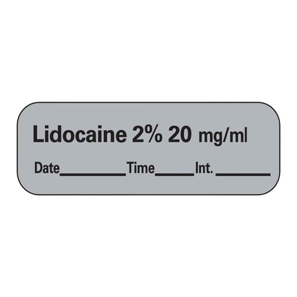 Precision Dynamics Corp. Label Lidocaine 2%20mg/ml 600/Rl 1/Rl 1/Rl - LAN-11D20