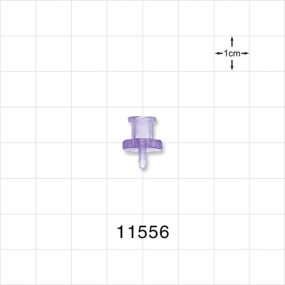 Female Luer Lock, Barbed, Clear - Fits 1/16 inch ID Tubing (0.063 inch, 1.59 mm) - 11556