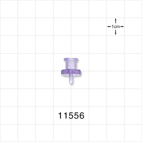 Female Luer Lock, Barbed, Clear - Fits 1/16 inch ID Tubing (0.063 inch, 1.59 mm) - 11556