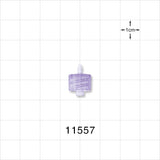 Male Luer Lock, Barbed, Clear - Fits 1/16 inch ID Tubing (0.063 inch, 1.59 mm) - 11557