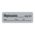 Precision Dynamics Corp. Anesthesia Label DTI Mepivacaine mg/ml Gray 1-1/2x1/2" 600/Rl - LAN-34