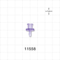 Female Luer Lock, Barbed, Clear - Fits 3/32 inch ID Tubing (0.094 inch, 2.38 mm) - 11558