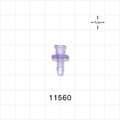 Female Luer Lock, Barbed, Clear - Fits 1/8 inch ID Tubing (0.125 inch, 3.18 mm) - 11560
