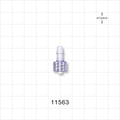 Male Luer Lock, Barbed, Clear - Fits 5/32 inch ID Tubing (0.156 inch, 3.97 mm) - 11563