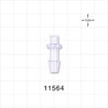 Female Luer Lock, Barbed, Clear - Fits 3/16 inch ID Tubing (0.188 inch, 4.76 mm) - 11564
