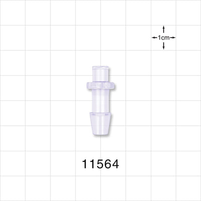 Female Luer Lock, Barbed, Clear - Fits 3/16 inch ID Tubing (0.188 inch, 4.76 mm) - 11564