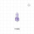Male Luer Lock, Barbed, Clear - Fits 3/16 inch ID Tubing (0.188 inch, 4.76 mm) - 11565