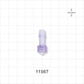 Male Luer Lock, Barbed, Clear - Fits 1/4 inch ID Tubing (0.25 inch, 6.35 mm) - 11567