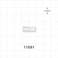 Straight Connector, Tubing Port, Clear - 0.148 - 0.154 inch ID/0.27 inch OD x 0.148 - 0.154 inch ID/0.248 inch OD (3.76 mm - 3.91 mm/6.86 mm x 3.76 mm - 3.91 mm/6.3 mm) - 11581