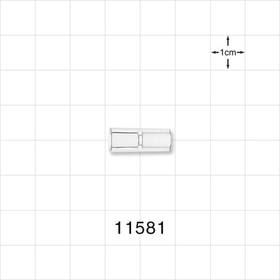 Straight Connector, Tubing Port, Clear - 0.148 - 0.154 inch ID/0.27 inch OD x 0.148 - 0.154 inch ID/0.248 inch OD (3.76 mm - 3.91 mm/6.86 mm x 3.76 mm - 3.91 mm/6.3 mm) - 11581
