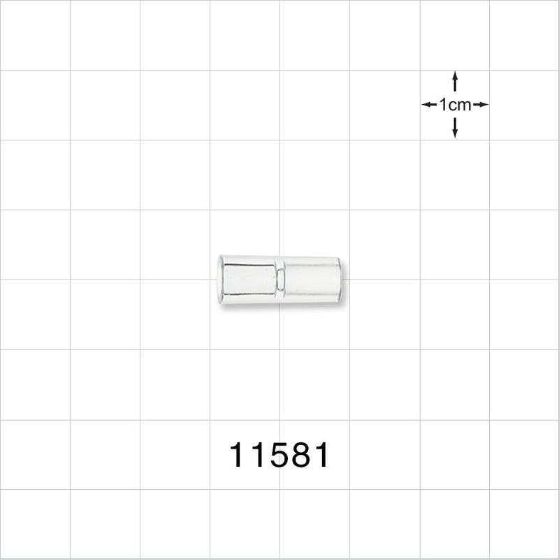 Straight Connector, Tubing Port, Clear - 0.148 - 0.154 inch ID/0.27 inch OD x 0.148 - 0.154 inch ID/0.248 inch OD (3.76 mm - 3.91 mm/6.86 mm x 3.76 mm - 3.91 mm/6.3 mm) - 11581