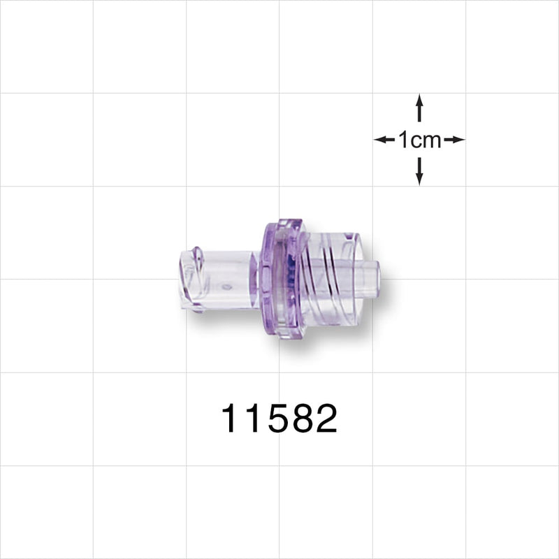 Check Valve, Female Luer Lock Inlet, Male Luer Lock Outlet; Lipid Resistant - 0.217 psi CP - 11582