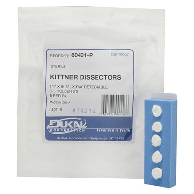 Dukal LLC  100% Cotton Kittner Dissector Sponge 1/4x9/16" Sterile X-Ray Detectable LF - 60401-P