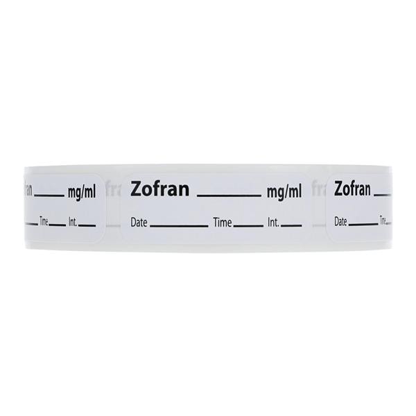 Precision Dynamics Corp. Anesthesia Label DTI Zofran mg/ml White 1-1/2x1/2" 600/Rl - LAN-58