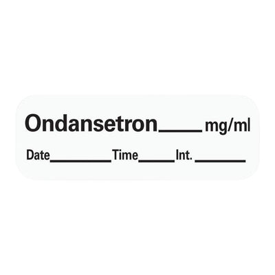 Precision Dynamics Corp. Anesthesia Label DTI Ondansetron mg/ml White 1-1/2x1/2" 600/Rl - LAN-55