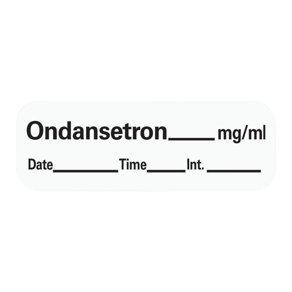 Precision Dynamics Corp. Anesthesia Label DTI Ondansetron mg/ml White 1-1/2x1/2" 600/Rl - LAN-55