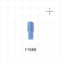 Push-On Male Luer Cap, Vented, Light Blue -  - 11588