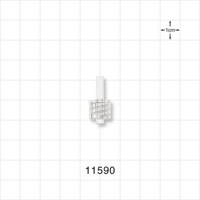 Male Luer Lock, Tubing Port, Clear - 0.115 inch ID (2.92 mm) - 11590