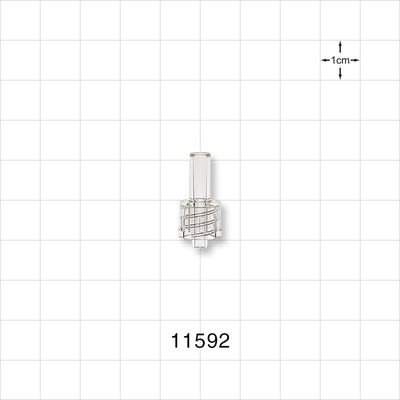 Male Luer Lock, Tubing Port, Clear - 0.142 inch ID (3.61 mm) - 11592
