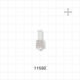 Male Luer Lock, Tubing Port, Clear - 0.142 inch ID (3.61 mm) - 11592