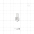 Male Luer Lock, Tubing Port, Clear - 0.178 inch ID (4.52 mm) - 11593