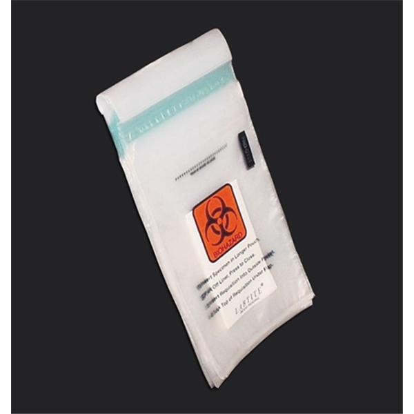 Globe Scientific Inc. -Specimen Transport Bag 2mil 8x10" Clear Tear Zone/Zipper Closure PE 1000/Cash4925