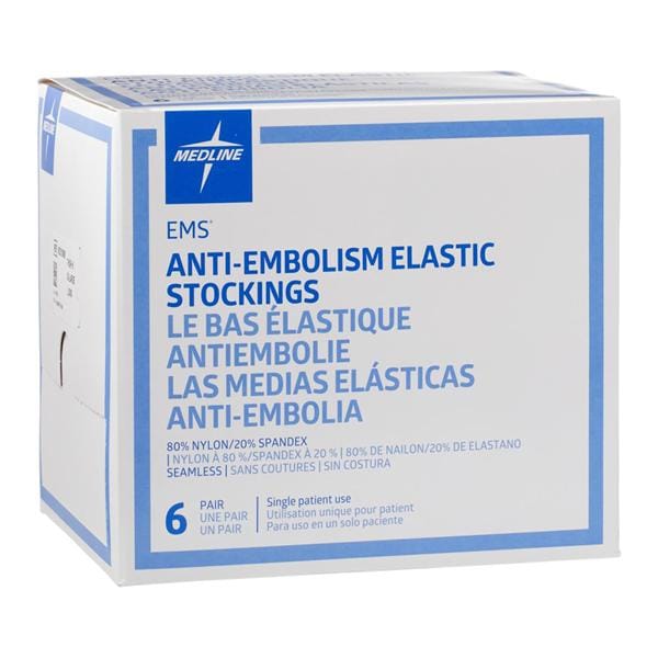 Medline Industries Inc -EMS Anti-Embolism Stocking Thigh High Open Toe Large/Short 14-17" White MDS160860