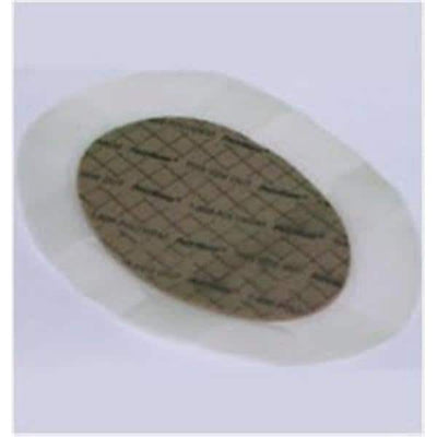 Ferris Mfg Corp  PolyMem Rayon/Polyester Blend Gauze Sponge 6-1/2x8-1/5" 3 Ply Oval Adhesive Pink - 1886