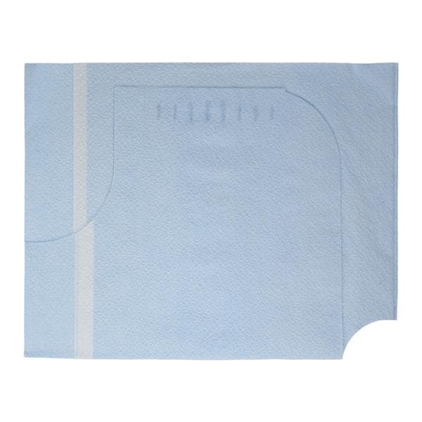 Tidi Products LLC -Exam Cape Short Sleeves, Front/Back Opening 30 in x 21 in Blue Disposable 100/Case 913