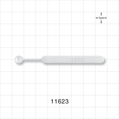 Mini Sampling Spoon, 25/Pack - 0.05 gram, 0.0017 oz., 0.05 ml; 3 inch (76 mm) - 11623