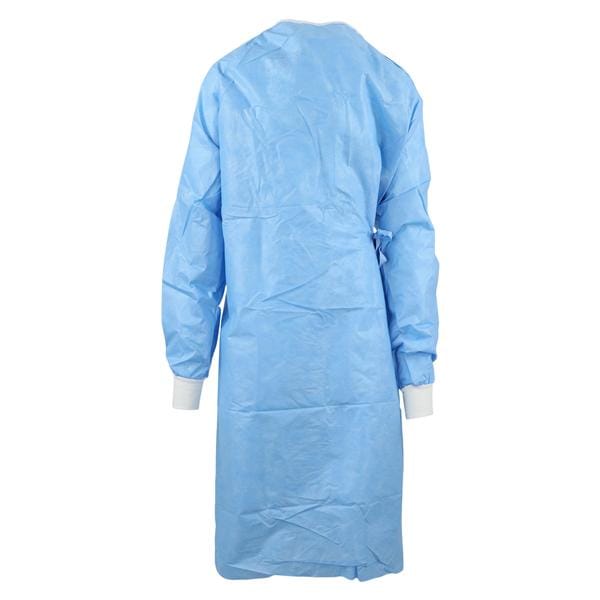 O & M Halyard Basic Non Reinforced Surgical Gown SMS Fabric Large Blue/White Neckband 20/Ca - 99284