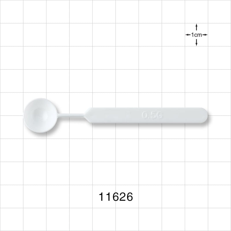 Mini Sampling Spoon, 25/Pack - 0.5 gram, 0.017 oz., 0.5 ml, 2.95 inch (75 mm) - 11626