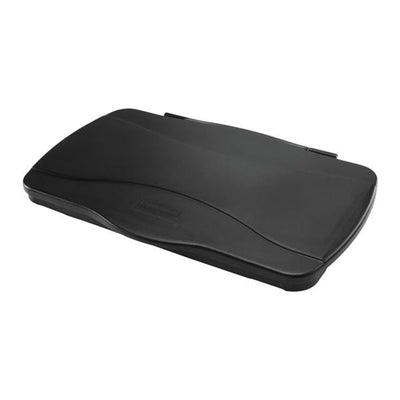 Newell Brands Dist. LLC Lid Can Slim Jim Metal 21-9/10x13-1/2x1-2/10" Rectangle Hinge Lid Self-Closing Black 4/Case - FG267400BLA