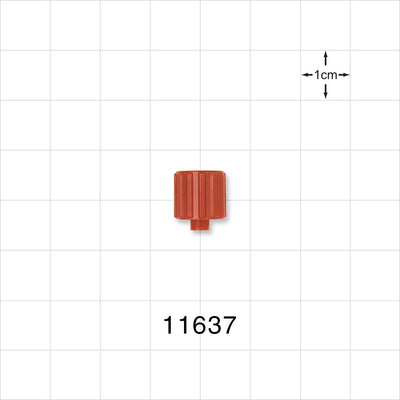 Male Luer Cap, Vented, Red -  - 11637
