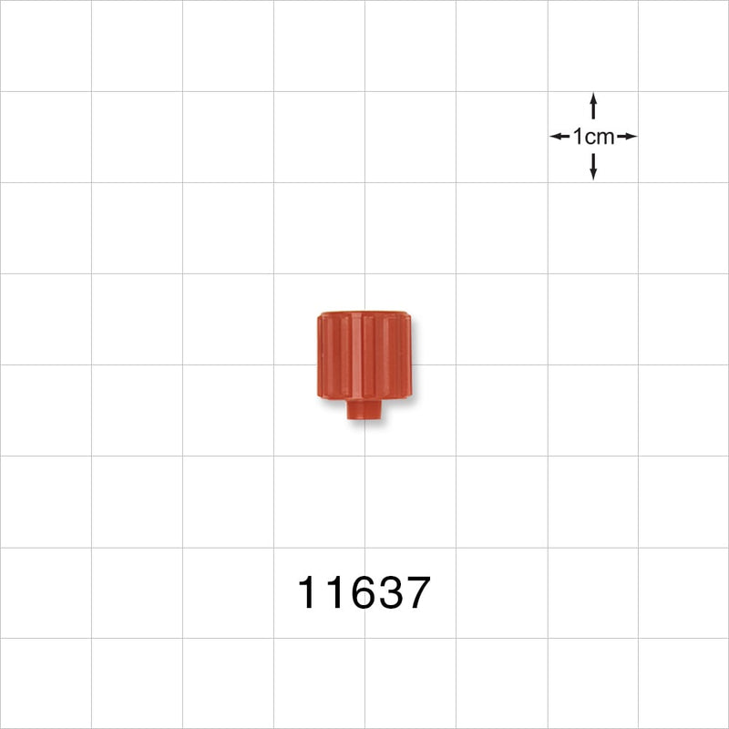 Male Luer Cap, Vented, Red -  - 11637