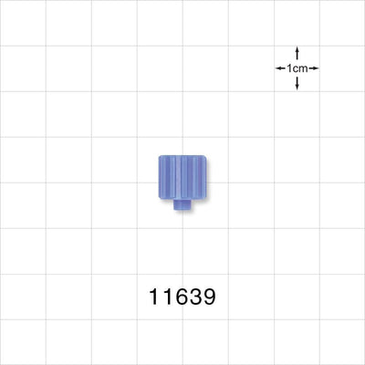 Male Luer Cap, Vented, Blue -  - 11639