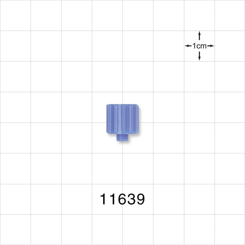 Male Luer Cap, Vented, Blue -  - 11639