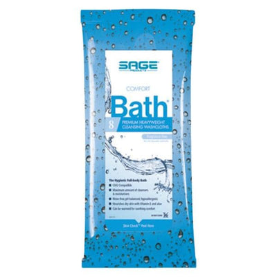 Stryker Sales Corporation Comfort Bath Washcloth Aloe/Vitamin E Unscented Disposable 5x48/Case - 7956