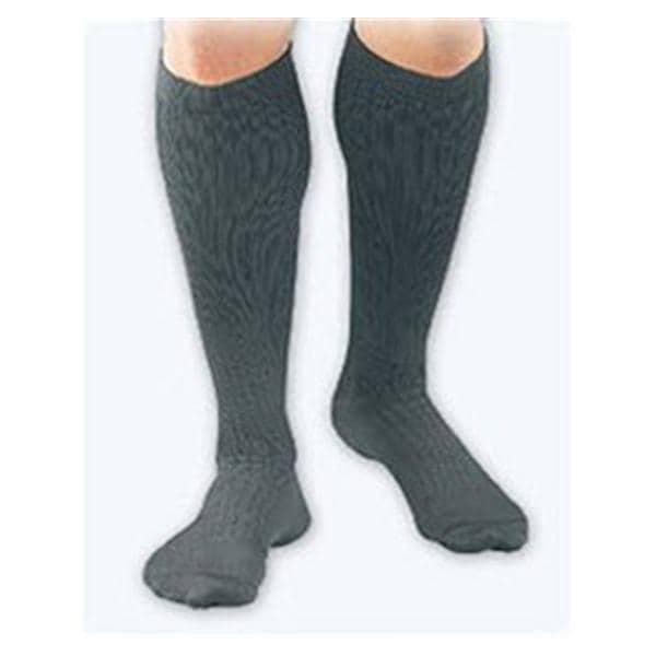 Fla Orthopedics Inc  Activa Compression Dress Socks Knee High Medium Men Men 7.5-10 Pinstripe Black - H3462