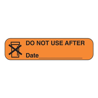 Health Care Logistics Label Do Not Use After Date Yellow English 1-5/8x3/8" 1000/Package - 2032