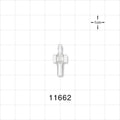 Male Luer Slip, Barbed, Clear - Fits 3/32 inch ID Tubing (0.094 inch, 2.38 mm) - 11662
