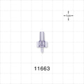 Male Luer Slip, Barbed, Clear - Fits 1/16 inch ID Tubing (0.063 inch, 1.59 mm) - 11663